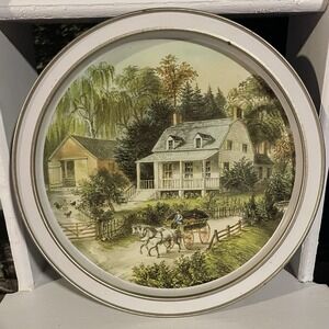 Collectors Plate Currier and Ives The‎ American Homestead Summer Beverages Food